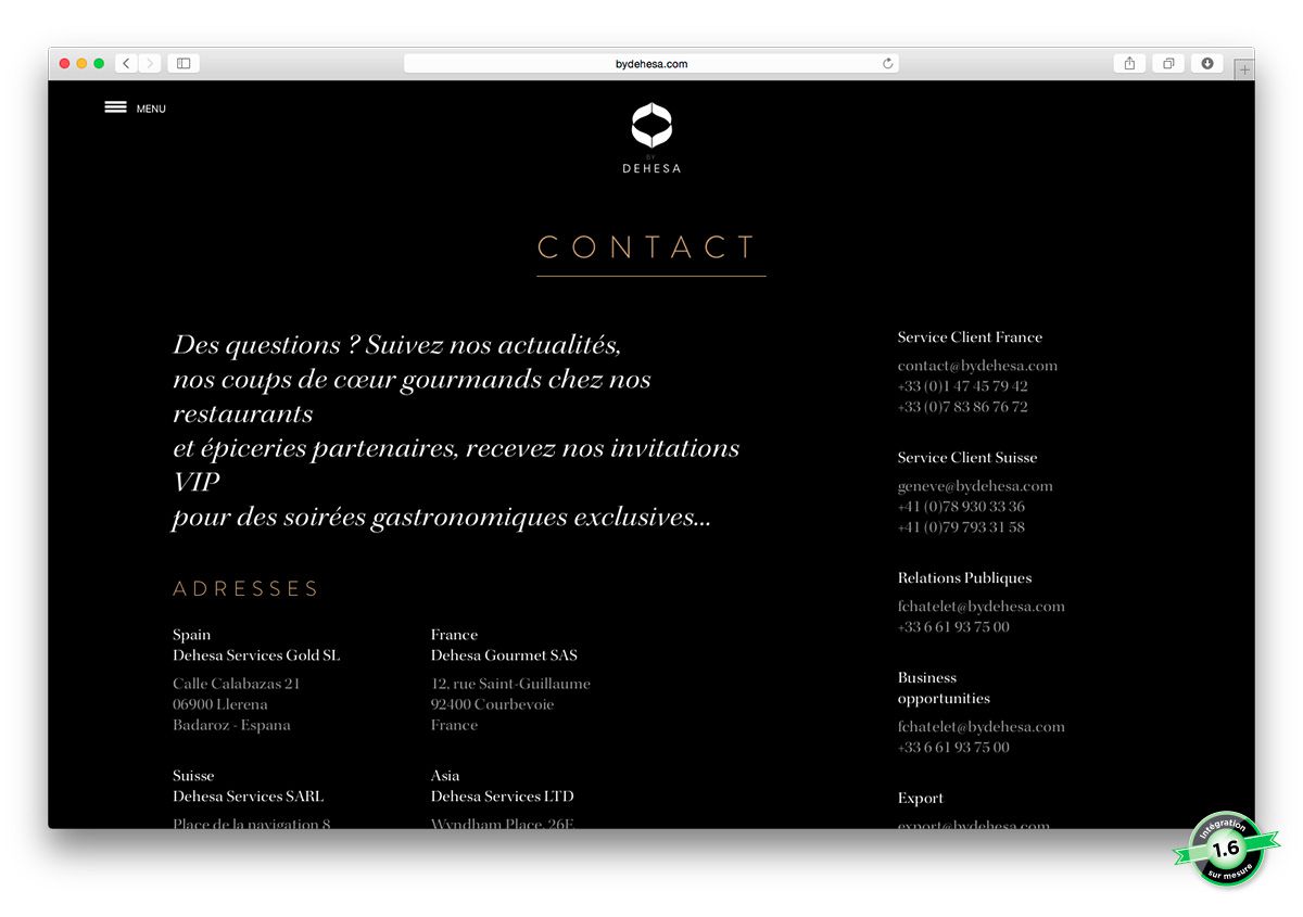 Page de contact